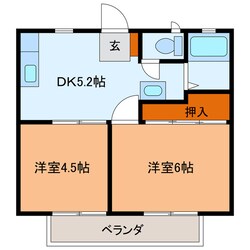 エーデルハイツAの物件間取画像